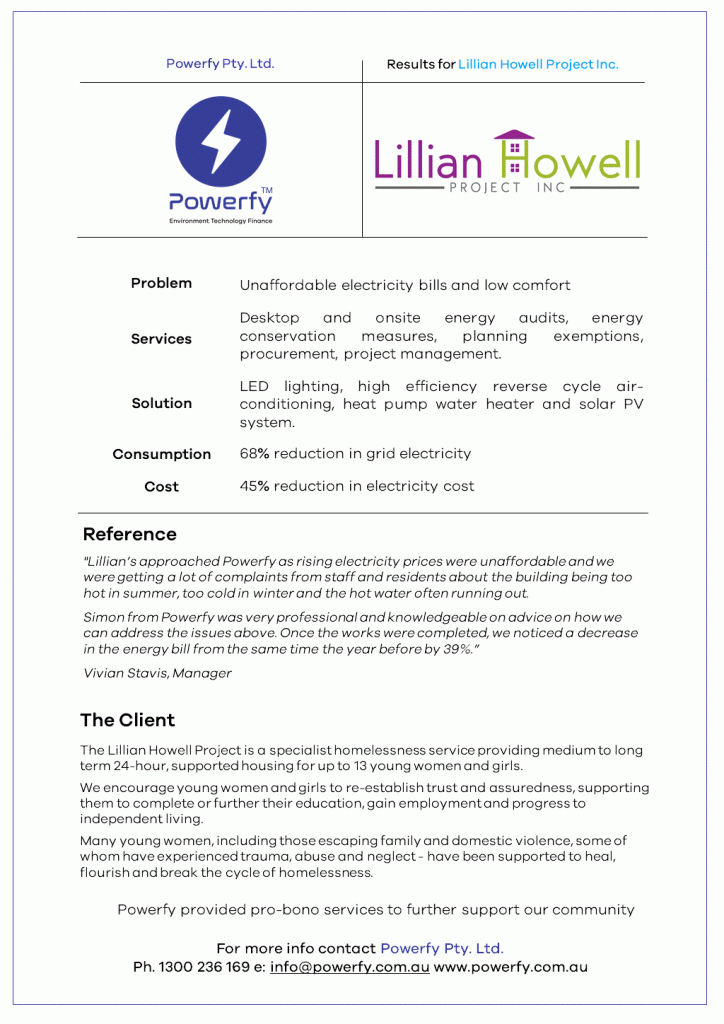 Powerfy-Case Study for Lillian Howell Project_May2023